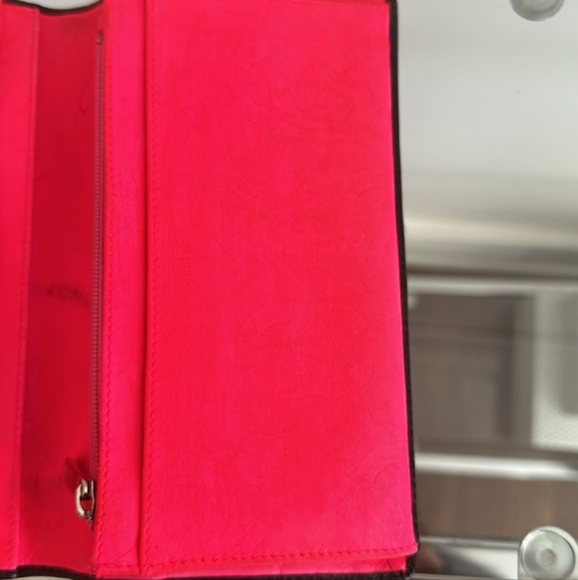 Chanel Black Quilted Lambskin Ligne Cambon Vertical Wallet with Pink Interior - Picture 8 of 16